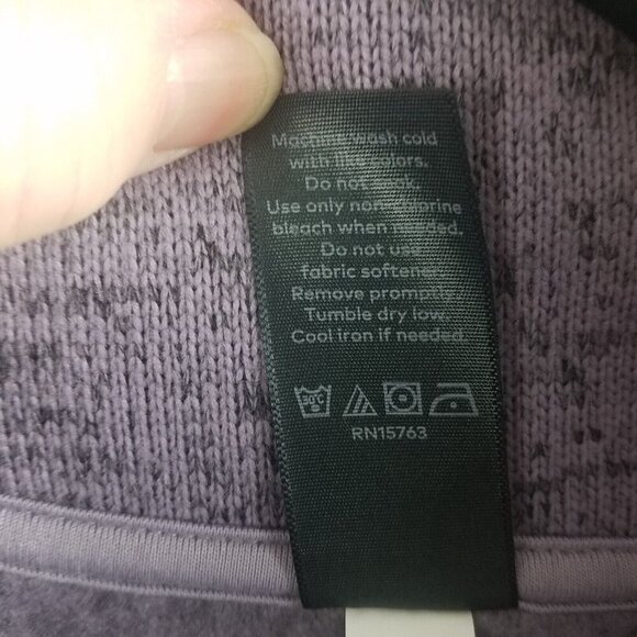 CHAMPION Woman's XL Purple heather Jacket Sweater Knit Zip Pockets Outdoors - Picture 13 of 16